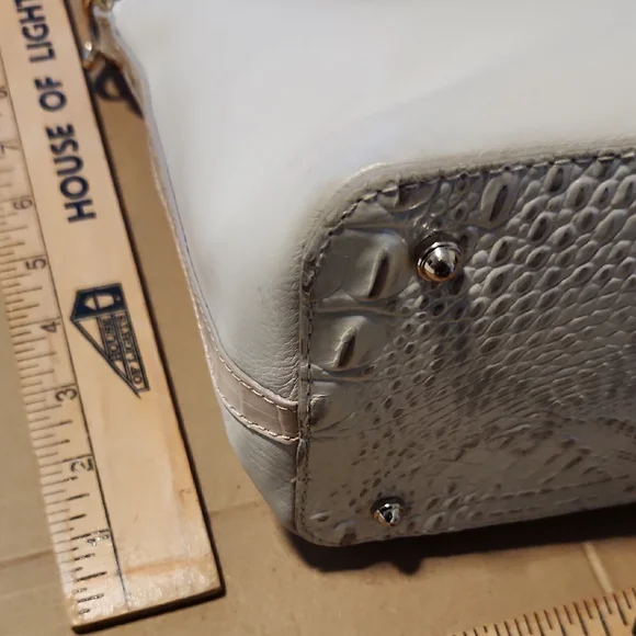 Brahmin White and Gray Satchel - Picture 5 of 8